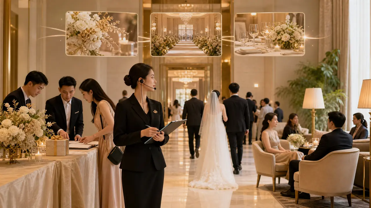 婚礼开场前温馨提示词怎么说？签到、候场、催场这份三段稿直接抄